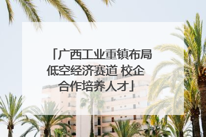 广西工业重镇布局低空经济赛道 校企合作培养人才