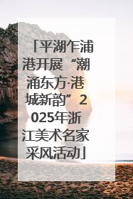 平湖乍浦港开展“潮涌东方·港城新韵”2025年浙江美术名家采风活动