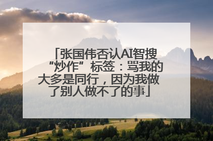 张国伟否认AI智搜“炒作”标签：骂我的大多是同行，因为我做了别人做不了的事