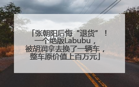 张朝阳后悔“退货”！一个绝版Labubu，被胡润拿去换了一辆车，整车原价值上百万元