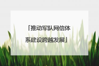 推动军队网信体系建设跨越发展