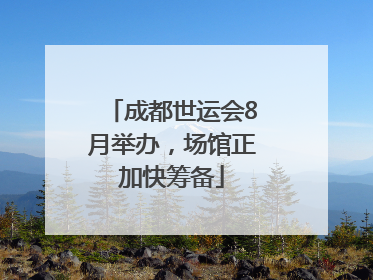 成都世运会8月举办，场馆正加快筹备