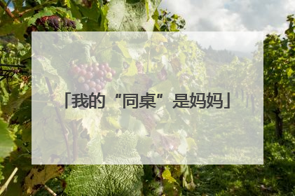 我的“同桌”是妈妈