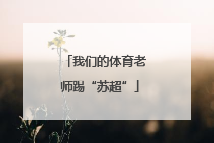我们的体育老师踢“苏超”