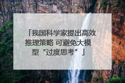 我国科学家提出高效推理策略 可避免大模型“过度思考”
