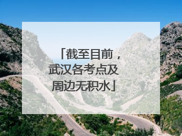 截至目前，武汉各考点及周边无积水