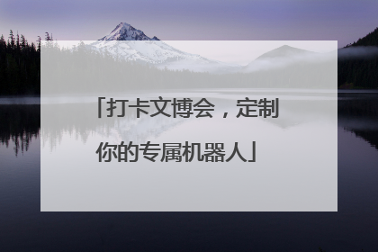 打卡文博会，定制你的专属机器人