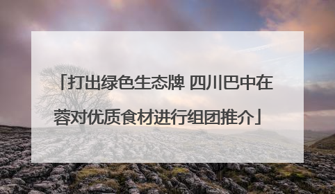 打出绿色生态牌 四川巴中在蓉对优质食材进行组团推介