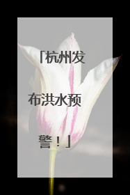 杭州发布洪水预警！