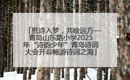 携诗入梦，共绘远方—青岛山东路小学2025年“诗韵少年”青岛诗词大会开幕畅游诗词之海