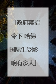 政府禁招令下 哈佛国际生受影响有多大