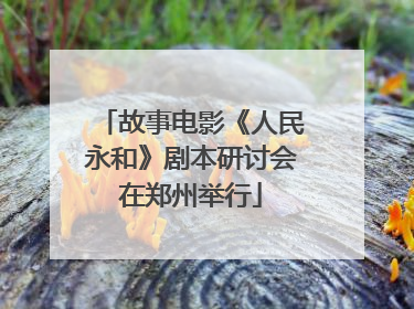 故事电影《人民永和》剧本研讨会在郑州举行