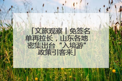 文旅观察丨免签名单再拉长，山东各地密集出台“入境游”政策引客来