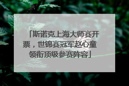 斯诺克上海大师赛开票，世锦赛冠军赵心童领衔顶级参赛阵容