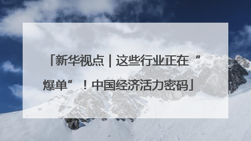 新华视点｜这些行业正在“爆单”！中国经济活力密码