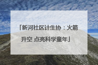 新河社区计生协：火箭升空 点亮科学童年