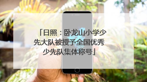 日照：卧龙山小学少先大队被授予全国优秀少先队集体称号