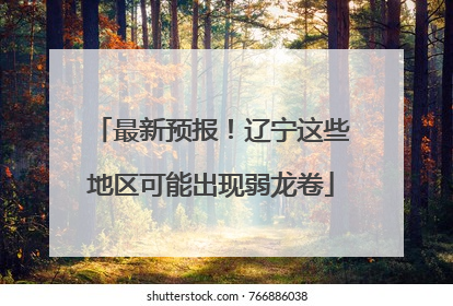 最新预报！辽宁这些地区可能出现弱龙卷