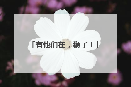 有他们在，稳了！