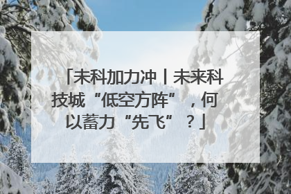 未科加力冲丨未来科技城“低空方阵”，何以蓄力“先飞”？