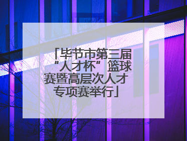 毕节市第三届“人才杯”篮球赛暨高层次人才专项赛举行