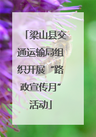 梁山县交通运输局组织开展“路政宣传月”活动