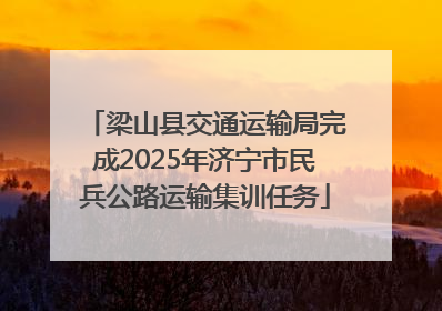 梁山县交通运输局完成2025年济宁市民兵公路运输集训任务