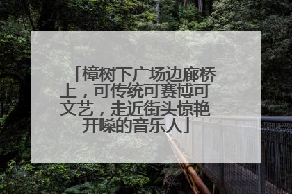 樟树下广场边廊桥上，可传统可赛博可文艺，走近街头惊艳开嗓的音乐人
