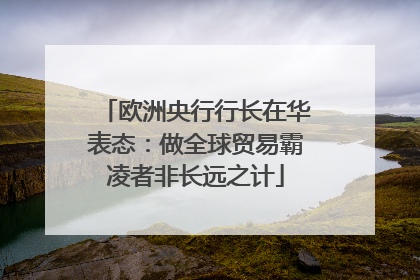 欧洲央行行长在华表态：做全球贸易霸凌者非长远之计