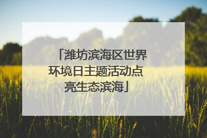 潍坊滨海区世界环境日主题活动点亮生态滨海