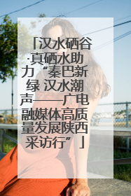 汉水硒谷·真硒水助力“秦巴新绿 汉水潮声——广电融媒体高质量发展陕西采访行”