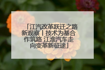 江汽改革跃迁之路新观察丨技术为基合作筑路 江淮汽车走向变革新征途