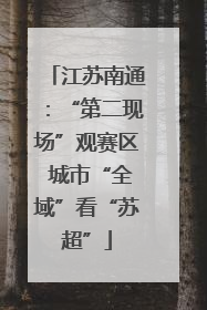 江苏南通：“第二现场”观赛区 城市“全域”看“苏超”