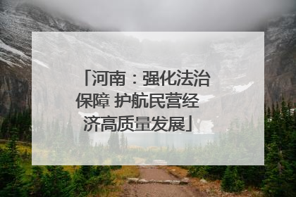 河南：强化法治保障 护航民营经济高质量发展