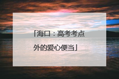 海口：高考考点外的爱心便当