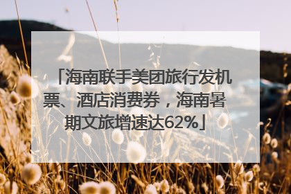 海南联手美团旅行发机票、酒店消费券，海南暑期文旅增速达62%