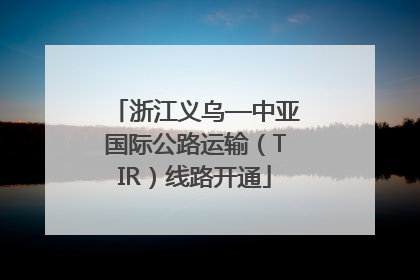 浙江义乌—中亚国际公路运输（TIR）线路开通