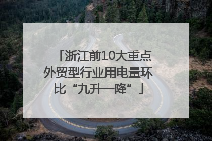 浙江前10大重点外贸型行业用电量环比“九升一降”