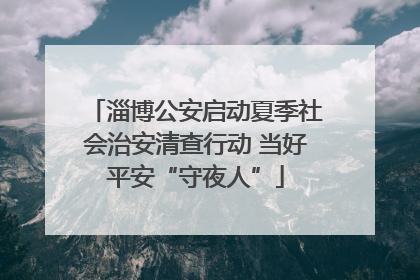 淄博公安启动夏季社会治安清查行动 当好平安“守夜人”
