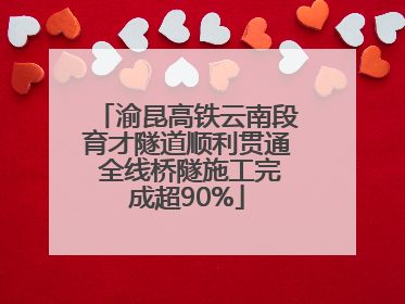 渝昆高铁云南段育才隧道顺利贯通 全线桥隧施工完成超90%