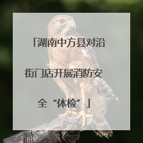 湖南中方县对沿街门店开展消防安全“体检”