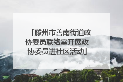滕州市善南街道政协委员联络室开展政协委员进社区活动