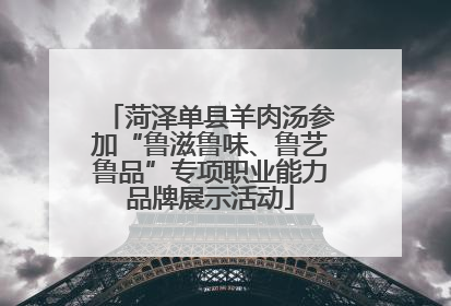 菏泽单县羊肉汤参加“鲁滋鲁味、鲁艺鲁品”专项职业能力品牌展示活动