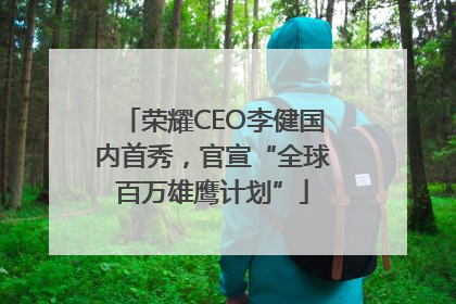 荣耀CEO李健国内首秀，官宣“全球百万雄鹰计划”