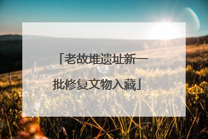 老故堆遗址新一批修复文物入藏