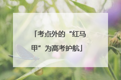 考点外的“红马甲”为高考护航