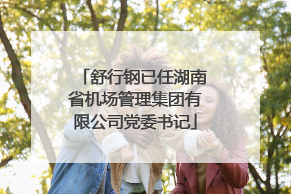 舒行钢已任湖南省机场管理集团有限公司党委书记