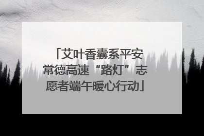 艾叶香囊系平安 常德高速“路灯”志愿者端午暖心行动
