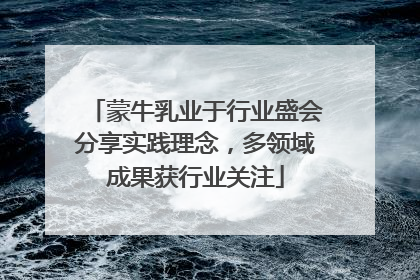 蒙牛乳业于行业盛会分享实践理念，多领域成果获行业关注