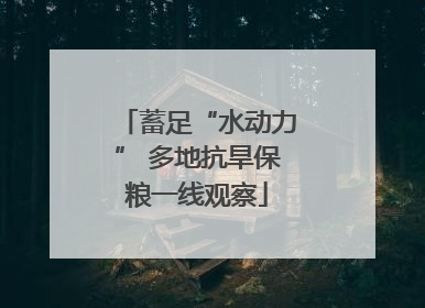蓄足“水动力” 多地抗旱保粮一线观察